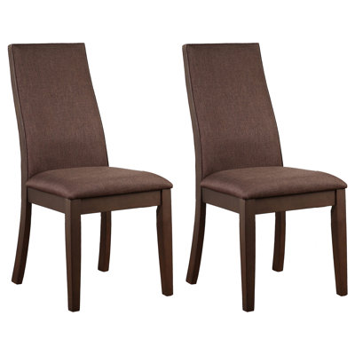 Chaise de salle à manger rembourrée Timington Elegance - chocolat (ensemble de 2)