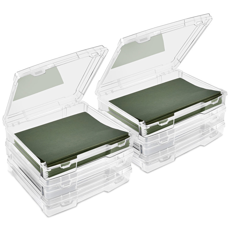 Ensemble de 6 bacs de rangement suspendus en plastique transparent Sorbus 