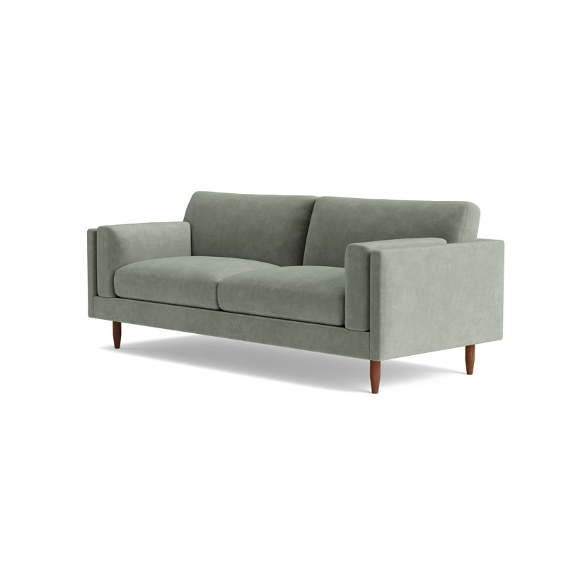 Skinny Fat Sofa ("85"), Velvet - Sage