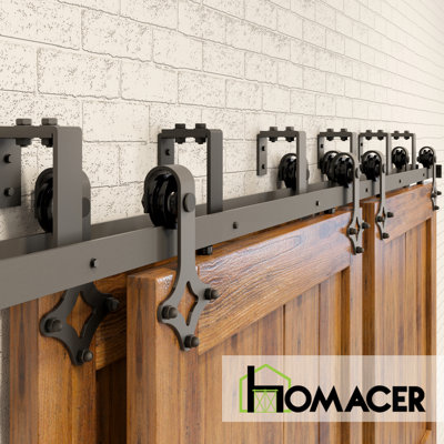 Double Bypass Barn Door Hardware Kit