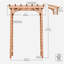 155cm W x 66cm D Solid Wood Arbour in Brown