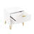 Dumbo 20" W Modern 1-Drawer Fluted Nightstand in White-1302357696