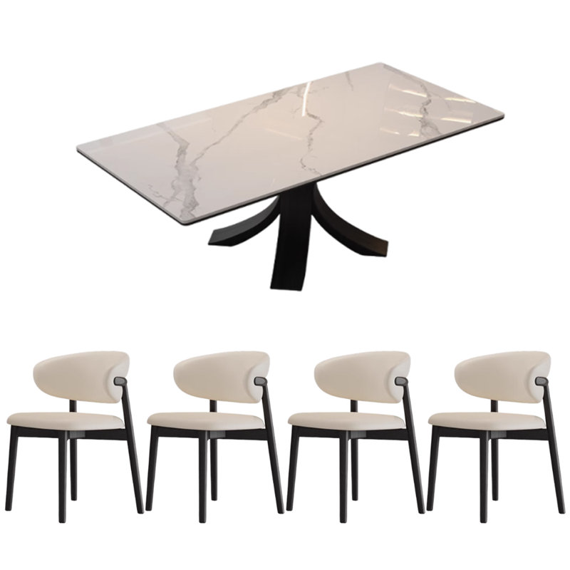 Ensemble de table de salle à manger Modern Rock, H 29,52 po x L 70,86 po x l 35,43 po