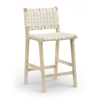 Tabouret de comptoir rembourré en cuir Entwine