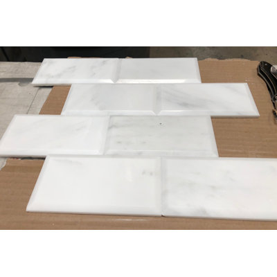 3 in. x 6 in. Honed Marble Tile