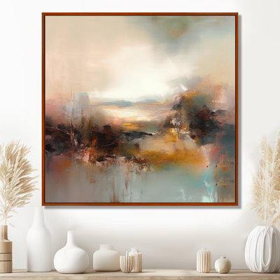 «Brown Abstracted Nature III», art mural abstrait