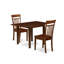 L'ensemble de table de salle à manger 3 pièces contient une table de cuisine rectangulaire avec Dropleaf et 2 chaises de salle à manger, acajou-106903487-132054530