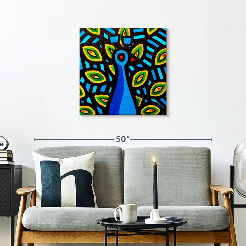 Crowle Peacock I, 24" H x 24" W