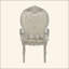 Ensemble de 2 chaises avec accoudoirs en tissu et finition champagne Bemment