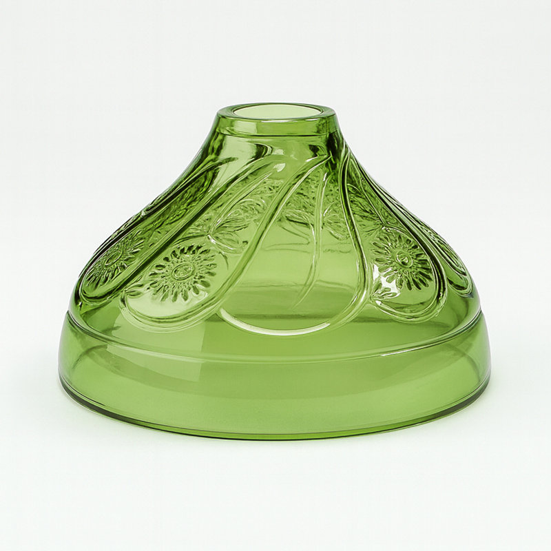 9cm H Glass Lamp Shade ( Screw On ), Green