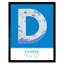 Dundee City Map Dundee Blue - Single Picture Frame Typography