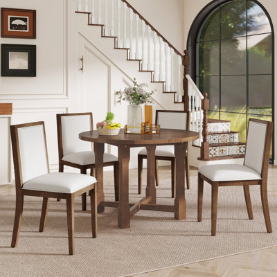 4-piece Dining Table Set With Removable Leaf 