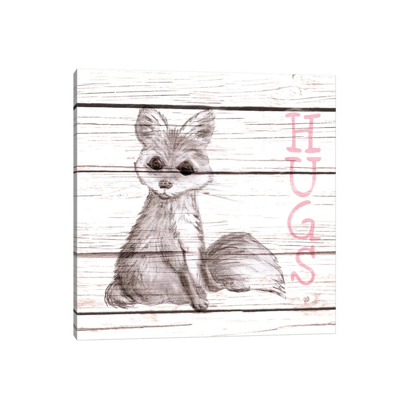 Fox Hugs by Andi Metz - Wrapped Canvas Print, 30.48 cm H x 30.48 cm W