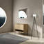 Meuble-lavabo 36 po - 2 portes à fermeture douce en bois d'ingénierie avec rangement en chêne et beaucoup d'espace de rangement
