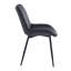 Antigua 45cm H Tufted Upholstered Metal Upholstered Back Side Chair in Black