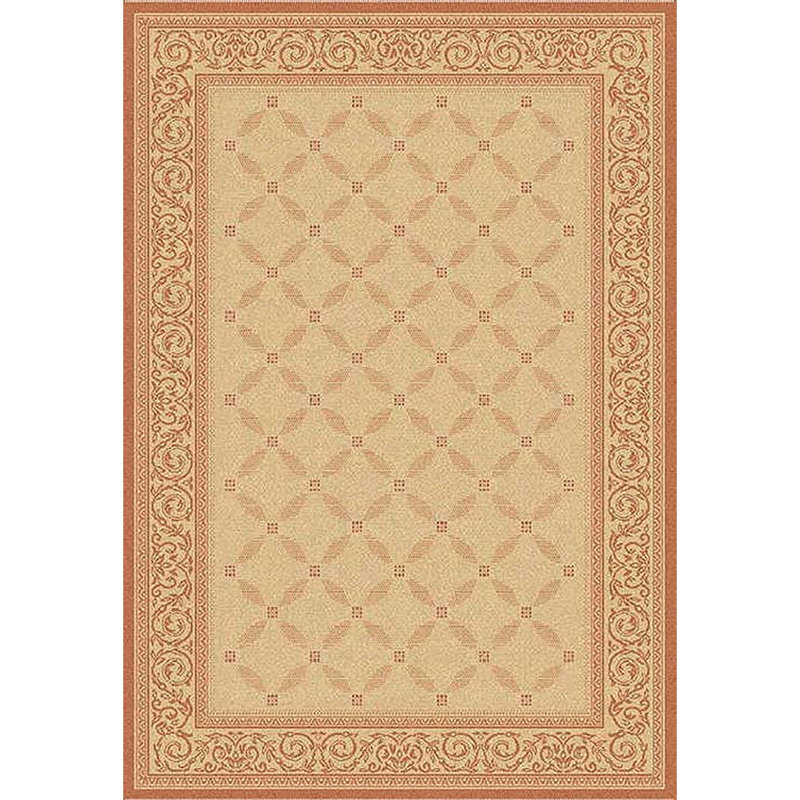 Bordeaux Oriental Natural/Terra Area Indoor/Outdoor Area Rug, Rectangle 4' x 5'7"