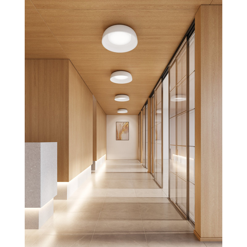 1 - Light LED Flush Mount, White