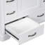 Meuble-lavabo de 36 po avec lavabo en céramique, 6 tablettes réglables et cloison. Goût contemporain. Lavabo requis. Longueur. Tiroirs, tablette, lavabo fonctionnel. Tendance-583388439