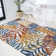 Manor Tropics Palm Leaves Cream/Orange Indoor/Outdoor Rug