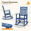 Chaises berçantes de patio en bois massif avec repose-pieds (ensemble de 2)-134485512