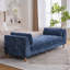 Banc rembourré de 66,9 po de largeur avec accoudoirs, canapé-lit en chenille avec 2 traversins, lit de jour avec pieds en bois d'hévéa pour salon, chambre à coucher, appartement et chambre d'amis-774347502
