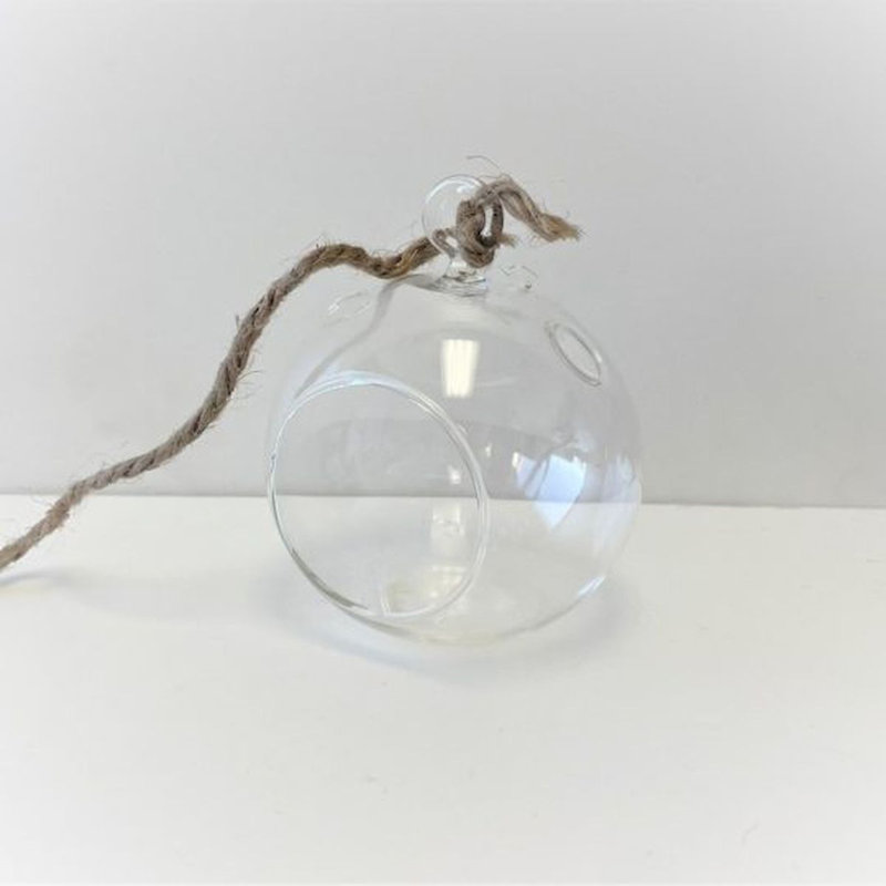 Lanterne de table en verre, H 3,25 po x l 3 po x P 3 po
