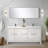 Lafarre 72 in W x 20 in D Double Bath Vanity and Gun Metal Faucet Set-113057314-104786881