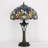Tiffany Table Lamp Blue Yellow Stained Glass Desk Lamp 16X16X24 Inches Dragonfly Style Reading Light