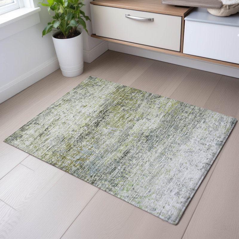 Premium Machine Washable Ducote AMF1129 Modern Rug, Rectangle 1'8" x 2'6"