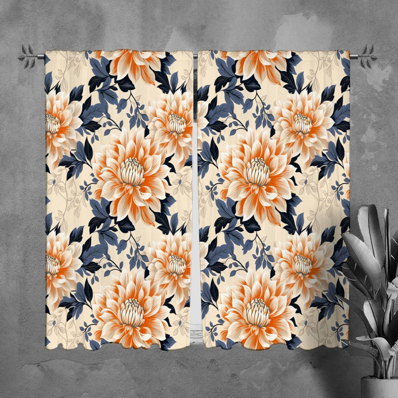 Paire de rideaux obscurcissant en polyester Rokeshia, L 40 po x L 61 po
