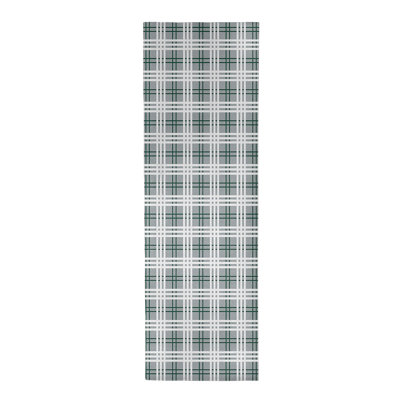 Tapis à carreaux gris
