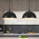 Luminaire suspendu moderne 11,8 pouces, 2 luminaires suspendus noir et blanc pour la cuisine, luminaire suspendu en forme de dôme, luminaires de plafond pour allée de salle de restaurant 