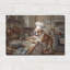  «Bulldog In The Kitchen» par Rich Monet, art mural en métal, 16 po x 12 po-1432374011