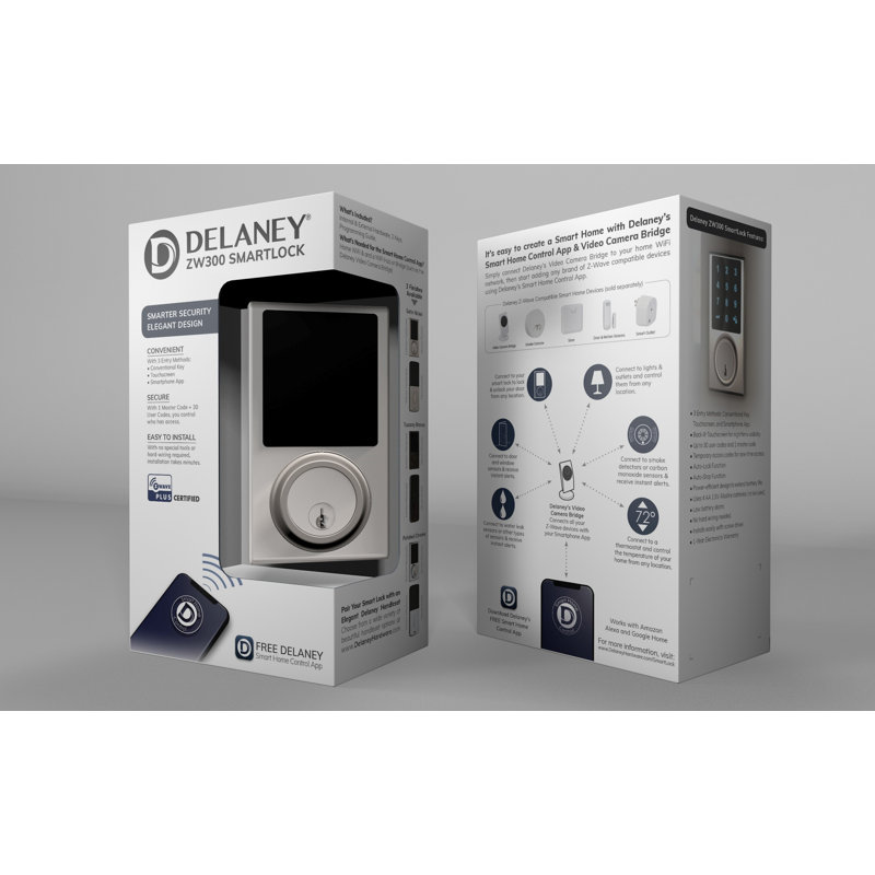 ZW Electronic Single Cylinder Deadbolt, Chrome