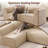 121.8" Upholstered Sectional Modern Chenille Modular Compression Banquette Sofa Dining Booth-494645478-494645483