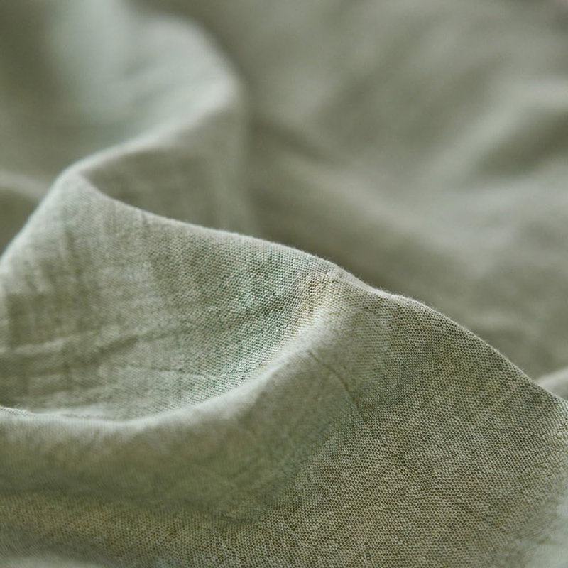 Housse de couette pour lit double 100% coton vert, Housse de couette grand et 2 taies d'oreiller stan