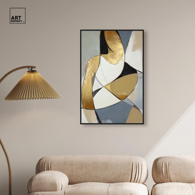 Gold Leaf Contours Canvas by Art Remedy
