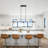 5 - Light Glass Linear Kitchen Island Pendant Light