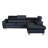 Aribel Faux Leather Corner Sectional with Sleeping Function and Storage Box with Adjustable Headrests-747011863-747011857