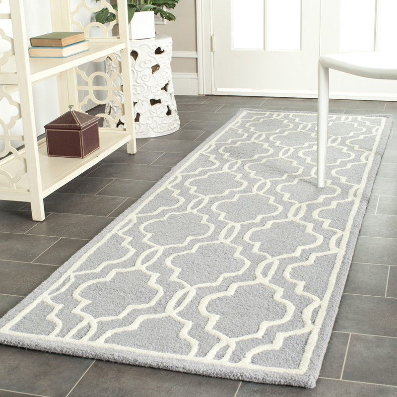 Cannen Hand Tufted Wool Geometric Rug, Runner 2'6" x 14'