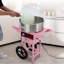Machine à barbe à papa en coton, machine à barbe à papa rose avec cuve en acier inoxydable, cuillère à sucre, tiroir. Idéal pour les fêtes en famille (sans couvercle)