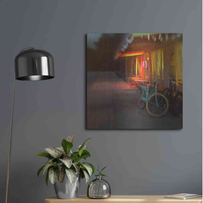 Jennifers Bike by Dawn D Hanna  Unframed Painting on Metal
