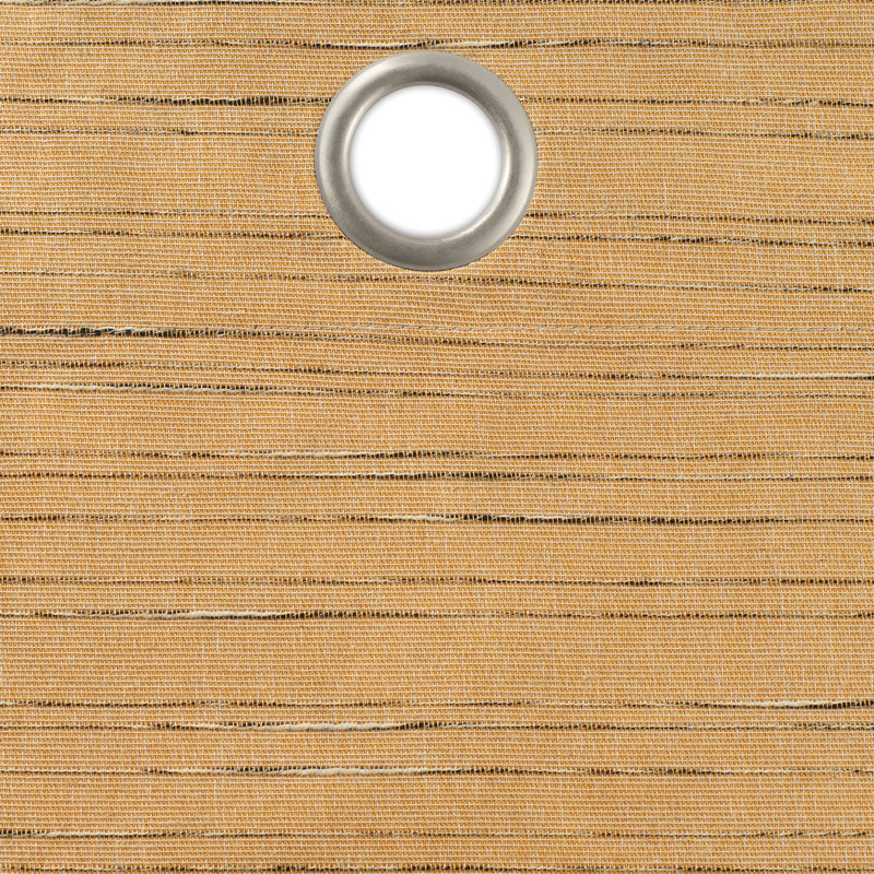 Gold Blackout Polyester Linen Grommet Window Panel