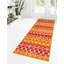Tapis orange / rouge en polypropylène tissé à la machine Briehn-1615428843