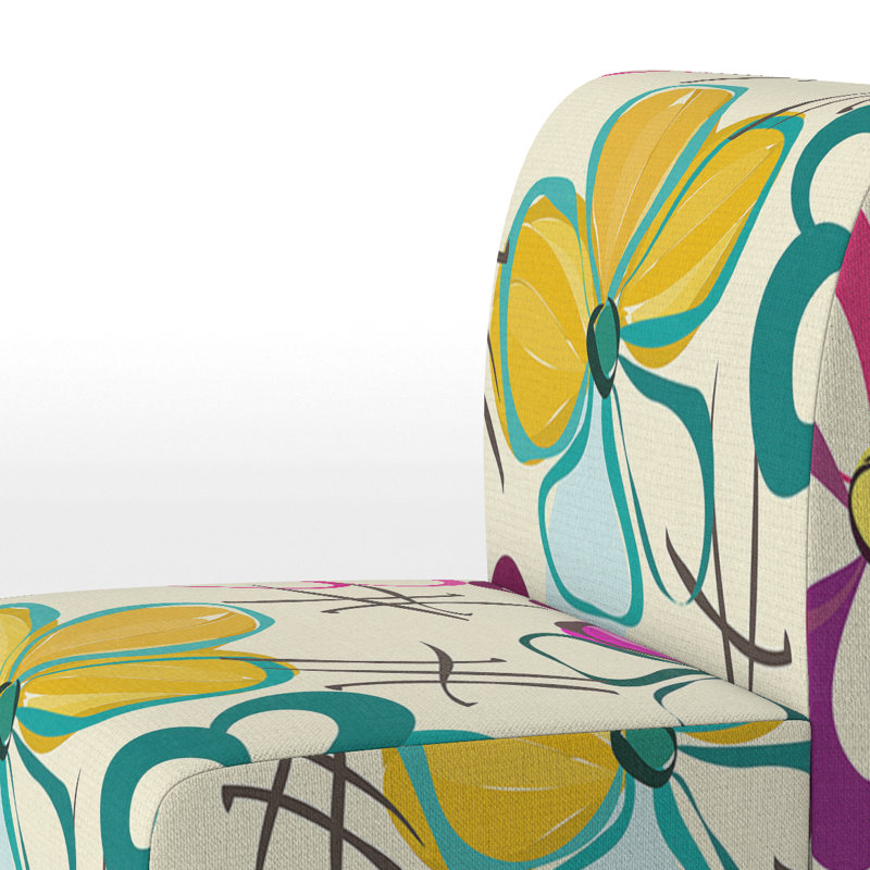Fleurs multicolores - Fauteuil de chambre rembourré Cabin & Lodge
