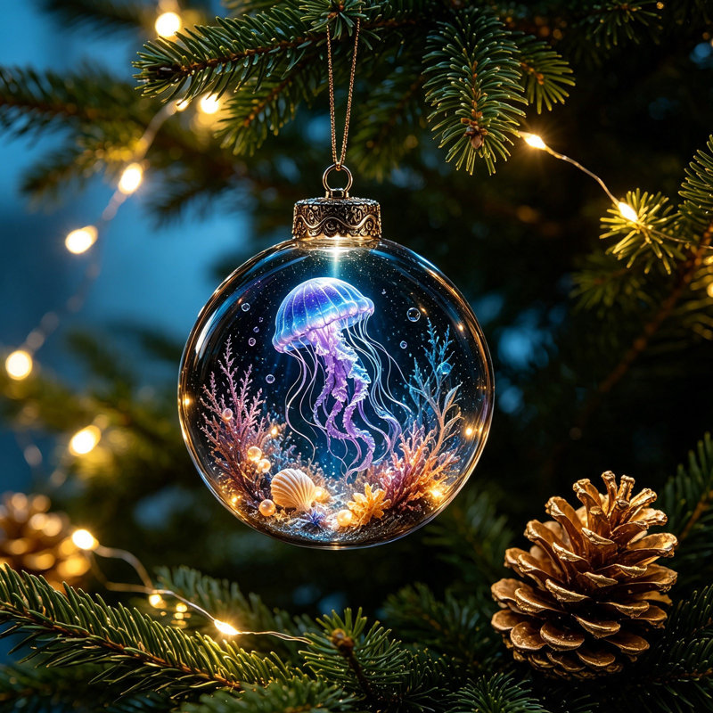 Boules de Noël transparentes de 8 cm avec lumière DEL, boule de Noël en forme de bonhomme de neige, boule pour décorer l'arbre de Noël