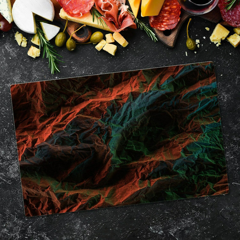 Kenshawn Tempered Glass Rocks Chopping Board, 52cm x 60cm