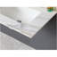 Comptoir de meuble-lavabo en marbre 31 po, comptoir de salle de bain avec lavabo central encastré rectangulaire et dosseret de 4 po de hauteur, comptoir pré-percé de 8 po à trou de robinet, blanc de Carrare avec veines-2056921939