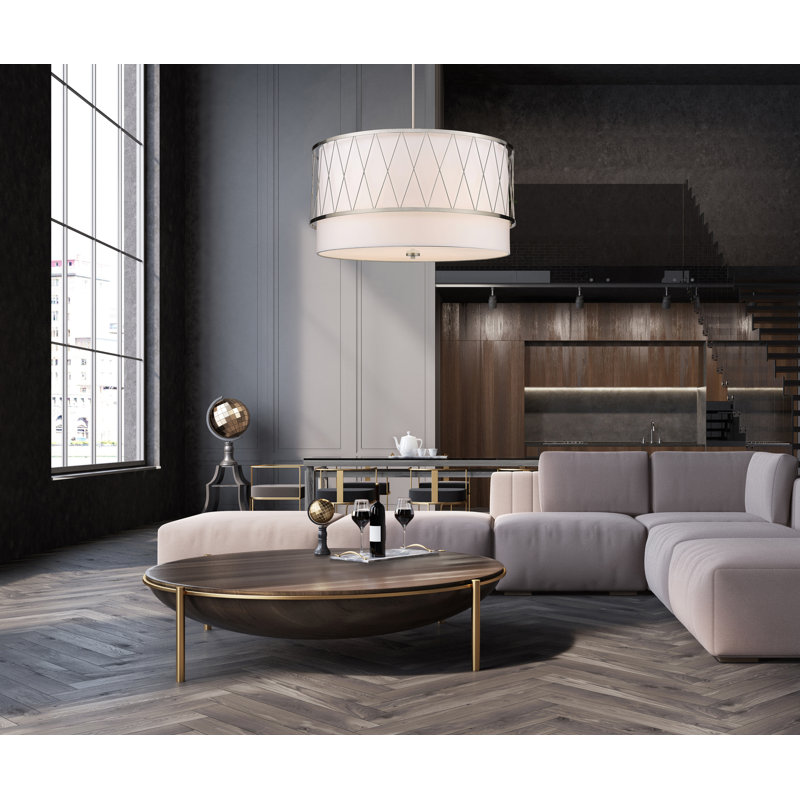 5 - Light Single Pendant, Brushed Nickel