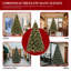 Arbre de Noël artificiel en pin pré-décoré avec branches articulées et base en métal